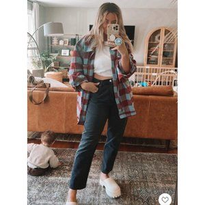 Abercrombie & Fitch The 90s Straight Ultra High Rise Black Jeans